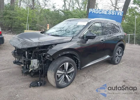 2021 Nissan Rogue Sl Intelligent Awd z USA, uszkodzony, nr VIN 5N1AT3CB1MC755068
